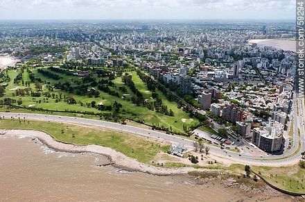Aerial view of the Rambla Pte Wilson and Boulevard Artigas - Department of Montevideo - URUGUAY. Foto No. 59294
