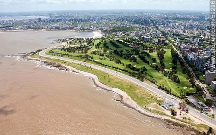 Aerial view of the Rambla Pte Wilson and Boulevard Artigas - Department of Montevideo - URUGUAY. Foto No. 59296