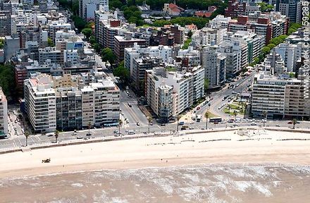 Aerial view Pocitos Beach, José Scoseria, Bulevar España and Avenida Brasil - Department of Montevideo - URUGUAY. Photo #59285