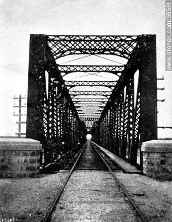 Puente ferroviario sobre el Río Santa Lucía. -  - URUGUAY. Foto No. 59551