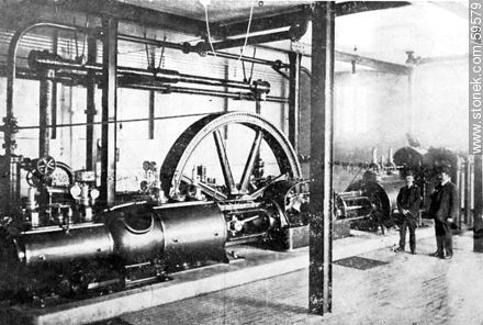 La Frigorífica Uruguaya. New engine room, 1910 -  - URUGUAY. Foto No. 59579