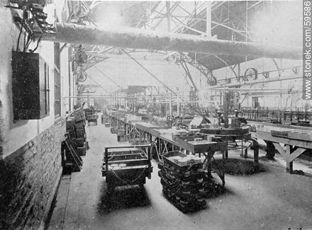 Fábrica Liebig, Fabricación de conservas, 1909. Fray Bentos, Río Negro -  - URUGUAY. Foto No. 59586