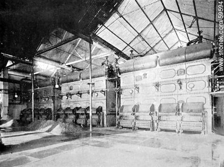 Liebig Factory, Central installation of boilers, Fray Bentos, Black River, 1909 -  - URUGUAY. Foto No. 59594
