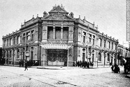 Teatro Urquiza, 1909. Esquina de Mercedes y Andes actual emplazamiento del SODRE - Departamento de Montevideo - URUGUAY. Foto No. 59620