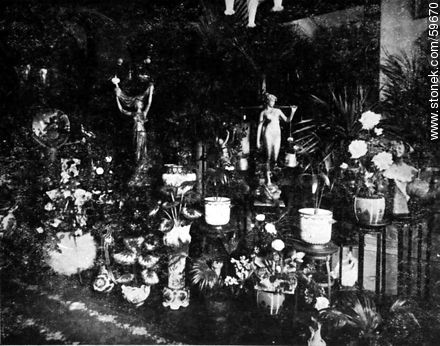 Vista parcial de la casa Caruso, 1910 - Departamento de Montevideo - URUGUAY. Foto No. 59670