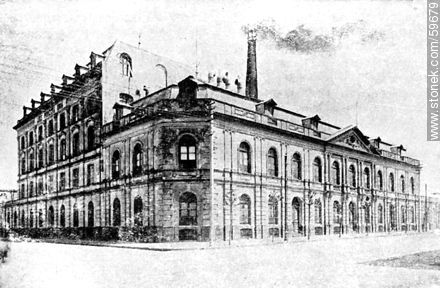 Molino del Comercio del señor Andrés Podestá, 1909 - Departamento de Montevideo - URUGUAY. Foto No. 59679