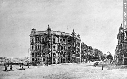 Lo que será la Avenida Central una vez realizada,  1910 - Departamento de Montevideo - URUGUAY. Foto No. 59715