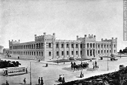 Military Academy and Naval Academy (under construction), 1910 - Department of Montevideo - URUGUAY. Foto No. 59779