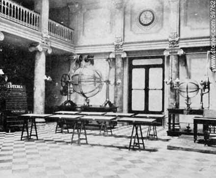 Lotería de la Caridad. Salón de Extracciones, 1910 - Departamento de Montevideo - URUGUAY. Foto No. 59762