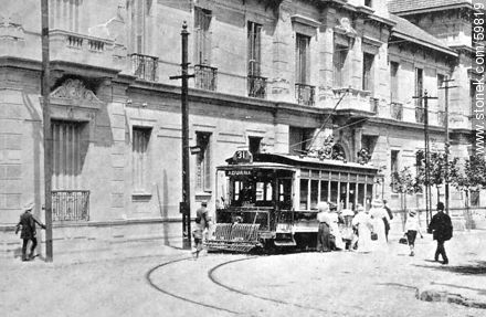 Hotel de los Pocitos, 1910. Tram 31 from Pocitos to Aduana - Department of Montevideo - URUGUAY. Foto No. 59819