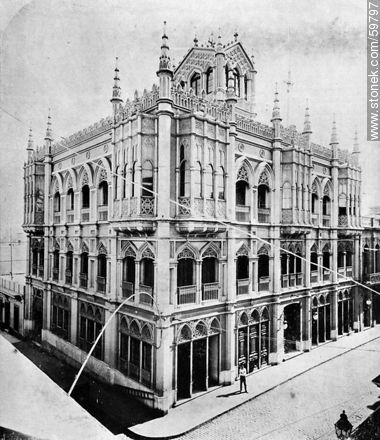 Palacio Municipal en 1910 - Departamento de Montevideo - URUGUAY. Foto No. 59797