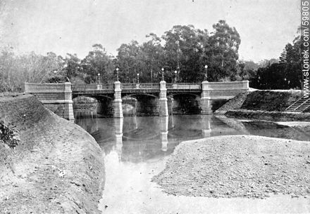 Puente del Paseo del Prado, 1910 - Departamento de Montevideo - URUGUAY. Foto No. 59805