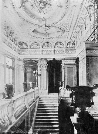 Archbishop's Palace entrance, 1910 - Department of Montevideo - URUGUAY. Foto No. 59809