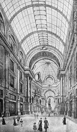 Monumental Gallery. Work projected by the Mayor of Montevideo, Daniel Muñoz, to join the squares Constitution and Independence. - Department of Montevideo - URUGUAY. Foto No. 59820