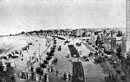 Rambla de los Pocitos, 1909 - Department of Montevideo - URUGUAY. Foto No. 59824