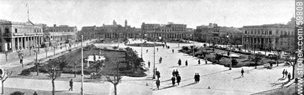 Plaza Independencia in 1909 - Department of Montevideo - URUGUAY. Photo #59808