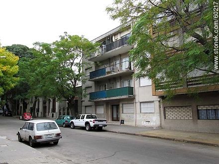 La calle Mario Cassinoni (ex Duvimioso Terra) y Charrúa - Departamento de Montevideo - URUGUAY. Foto No. 60217