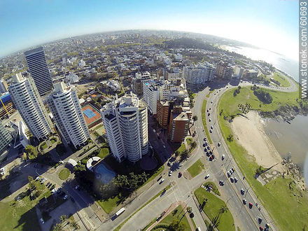 Rambla and the street 26 de Marzo from the sky - Department of Montevideo - URUGUAY. Foto No. 60693