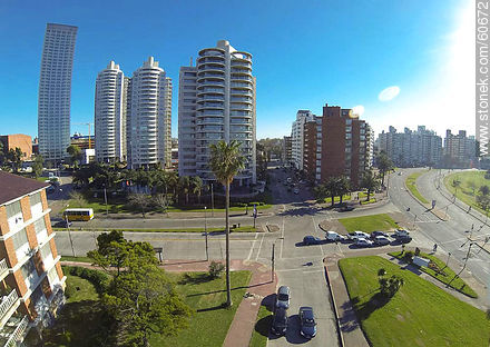 Rambla and the street 26 de Marzo from the sky. Tomas de Tezanos Street - Department of Montevideo - URUGUAY. Photo #60672