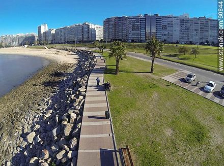 Espacio Libre Primo Levi. Paseo peatonal. Playa Pocitos y Rambla Rep. del Perú - Departamento de Montevideo - URUGUAY. Foto No. 60844