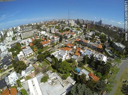 Foto aérea de la calle Dr. Prudencio de Pena. Sanatorio Americano - Departamento de Montevideo - URUGUAY. Foto No. 60971