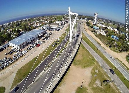 Aerial photograph of the Bridge of the Americas linking Giannattasio and De las Américas avenues - Department of Canelones - URUGUAY. Photo #60987