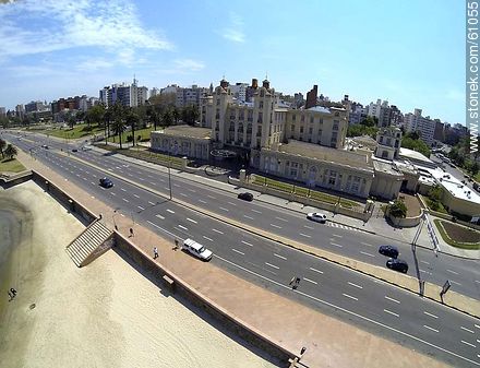 Aerial view of the beach Ramirez and the promenade República Argentina - Department of Montevideo - URUGUAY. Foto No. 61055