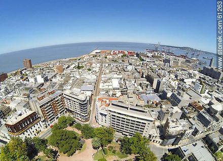 Aerial photo of the Plaza Zabala - Department of Montevideo - URUGUAY. Foto No. 61263