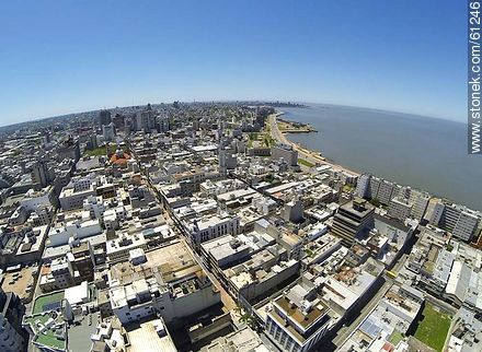 Aerial view of rooftops of the Old City - Department of Montevideo - URUGUAY. Photo #61246