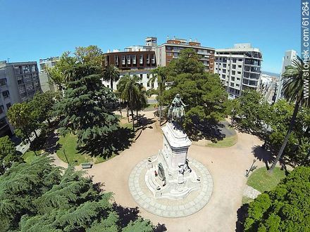 Aerial photo of the Plaza Zabala - Department of Montevideo - URUGUAY. Foto No. 61264