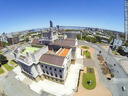 Aerial photo of the Palacio Legislativo - Department of Montevideo - URUGUAY. Photo #61227