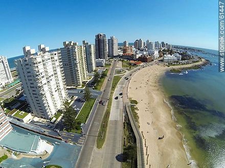 Aerial photo of the Rambla Williman in Playa Mansa. Pedestrian promenade - Punta del Este and its near resorts - URUGUAY. Foto No. 61447