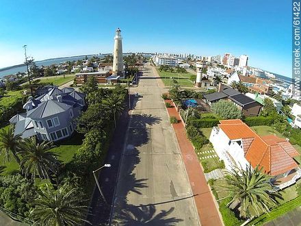Aerial photo of the lighthouse of Punta del Este. Calle 2 de febrero - Punta del Este and its near resorts - URUGUAY. Photo #61422