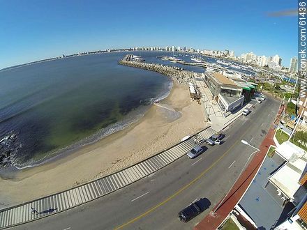 Aerial photo of the little beach of Puerto - Punta del Este and its near resorts - URUGUAY. Foto No. 61436