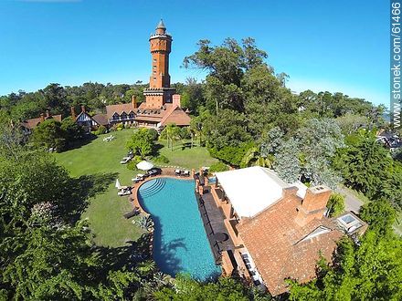 Aerial photo of the hotel gardens and pool - Punta del Este and its near resorts - URUGUAY. Foto No. 61466