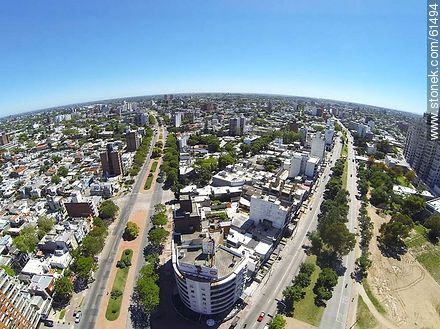 Foto aérea de las avenidas Italia y Dámaso Larrañaga (ex Centenario) - Departamento de Montevideo - URUGUAY. Foto No. 61494