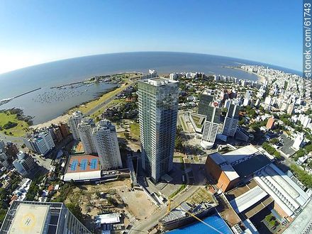 Aerial photo of the towers of the World Trade Center Montevideo - Department of Montevideo - URUGUAY. Photo #61743