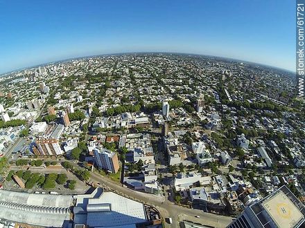 Foto aérea de las calles Galarza, Tiburcio Gómez y Magariños Cervantes - Departamento de Montevideo - URUGUAY. Foto No. 61721