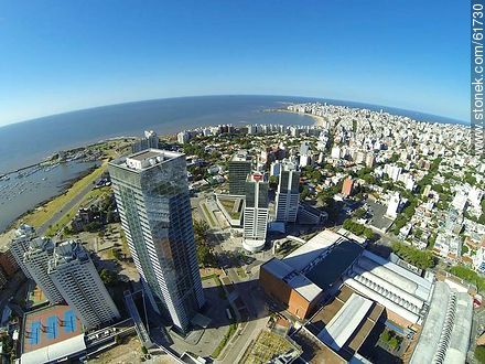 Aerial photo of the towers of the World Trade Center Montevideo - Department of Montevideo - URUGUAY. Photo #61730
