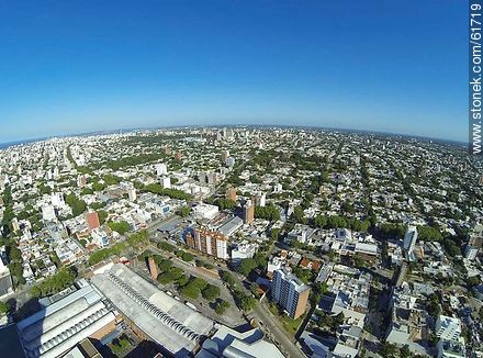 Foto aérea de las calles Galarza, Tiburcio Gómez, Magariños Cervantes y L. A. de Herrera - Departamento de Montevideo - URUGUAY. Foto No. 61719