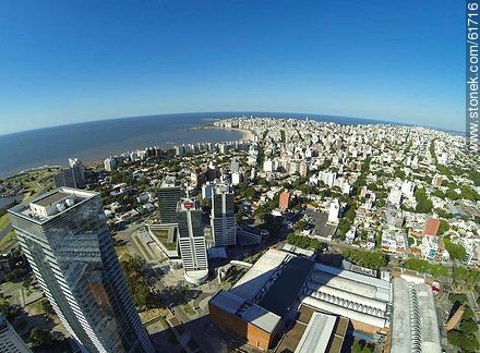 Aerial photo of the towers of the World Trade Center Montevideo - Department of Montevideo - URUGUAY. Photo #61716
