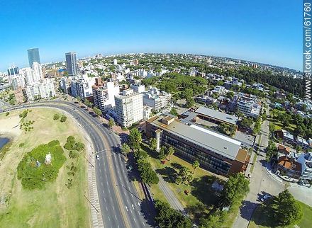 Aerial photo of the Rambla Armenia and the French School - Department of Montevideo - URUGUAY. Photo #61760