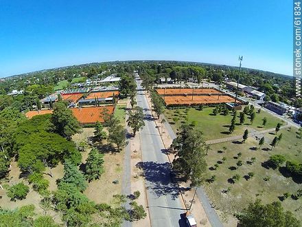 Aerial photo of the tennis courts at the Carrasco Lawn - Department of Montevideo - URUGUAY. Foto No. 61834