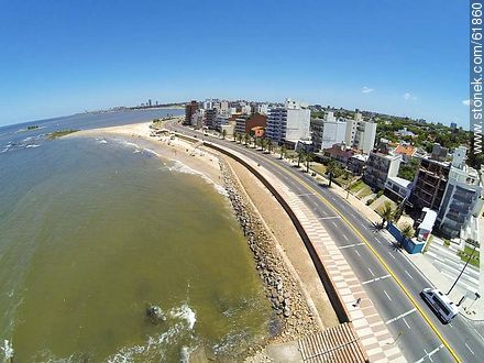 Aerial photo of the Rambla O'Higgins and Estrázulas Street - Department of Montevideo - URUGUAY. Foto No. 61860