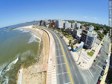 Aerial photo of the Rambla O'Higgins and Estrázulas Street - Department of Montevideo - URUGUAY. Foto No. 61851