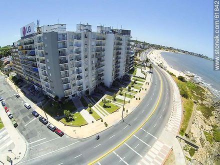 Aerial photo of the Rambla O'Higgins and Estrázulas Street - Department of Montevideo - URUGUAY. Photo #61842