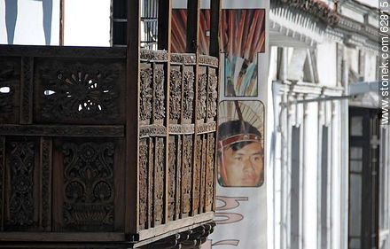 Carved wooden balcony - Bolivia - Others in SOUTH AMERICA. Photo #62815