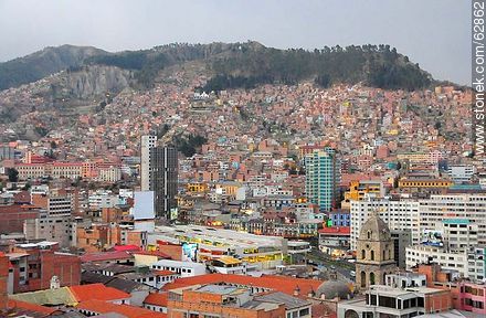 View of buildings, mountains, houses - Bolivia - Others in SOUTH AMERICA. Photo #62862