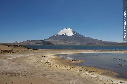 Snowy Volcano Parinacota and Lake Chungará - Chile - Others in SOUTH AMERICA. Photo #63006