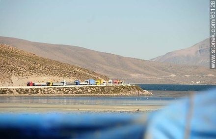 Trucks waiting at the border - Chile - Others in SOUTH AMERICA. Photo #63128